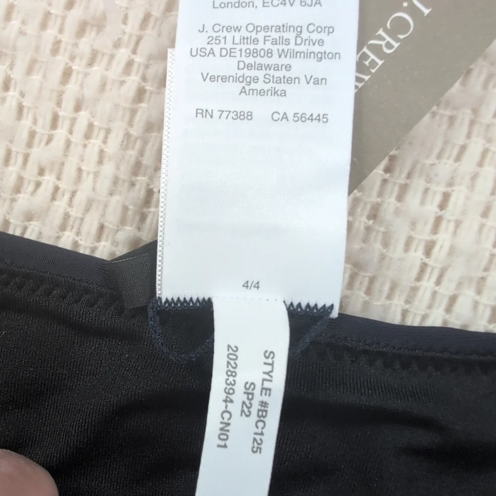j. Crew Bikini Bottom Women's L Navy Curved Waist Cheeky Swim NWT‎